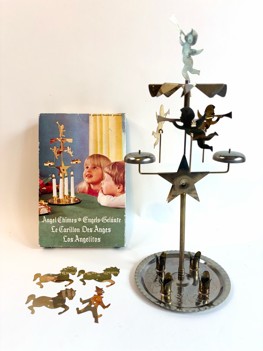 Vintage Swedish Andersson & Boberg Angel Chimes Original Box Working